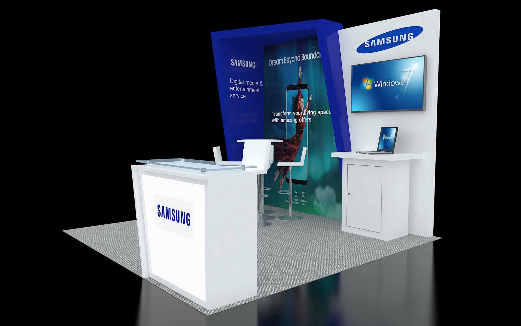 10X10 booth space Vsky expo