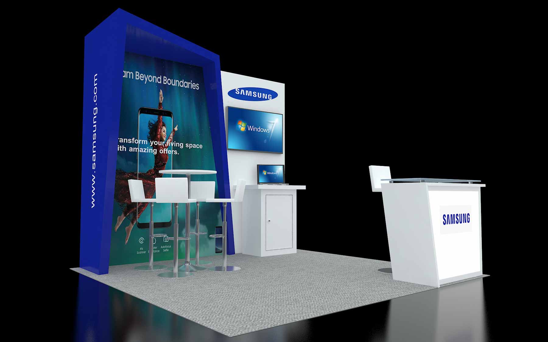 10X10 booth space Vsky